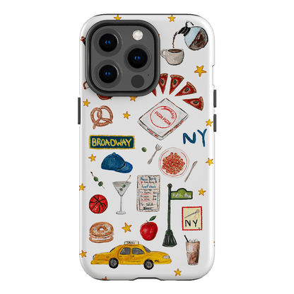 NYC White Printed Phone Cases iPhone 13 Pro / Armoured by BG. Studio - The Dairy