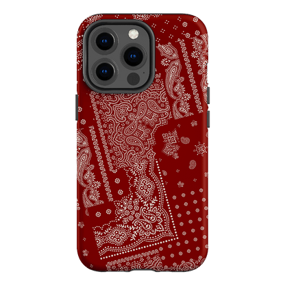 Paisley Crimson Printed Phone Cases iPhone 13 Pro / Armoured by The Dairy - The Dairy
