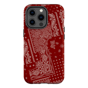 Paisley Crimson Printed Phone Cases iPhone 13 Pro / Armoured by The Dairy - The Dairy