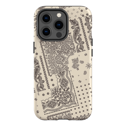 Paisley Ecru Printed Phone Cases iPhone 13 Pro / Armoured by The Dairy - The Dairy