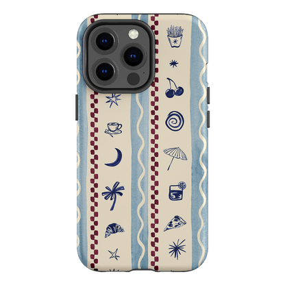 Summer Snacks Blue Printed Phone Cases iPhone 13 Pro / Armoured by Charlie Taylor - The Dairy