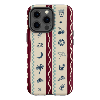 Summer Snacks Burgundy Printed Phone Cases iPhone 13 Pro / Armoured by Charlie Taylor - The Dairy