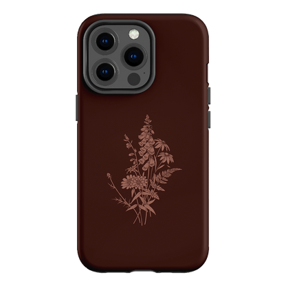 Wildflowers Mocha Printed Phone Cases iPhone 13 Pro / Armoured by Typoflora - The Dairy