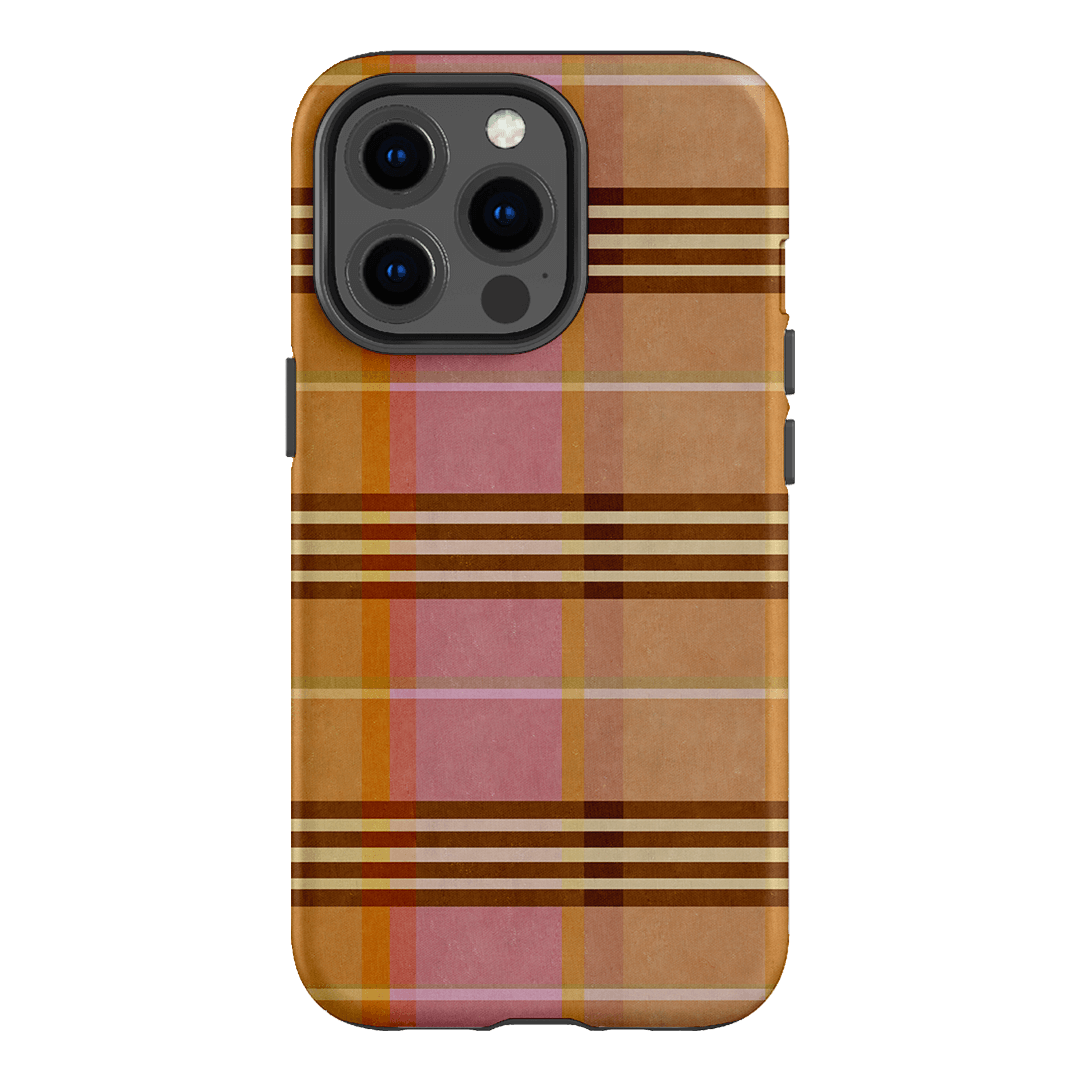 Peachy Plaid Printed Phone Cases iPhone 13 Pro / Armoured by Fenton & Fenton - The Dairy