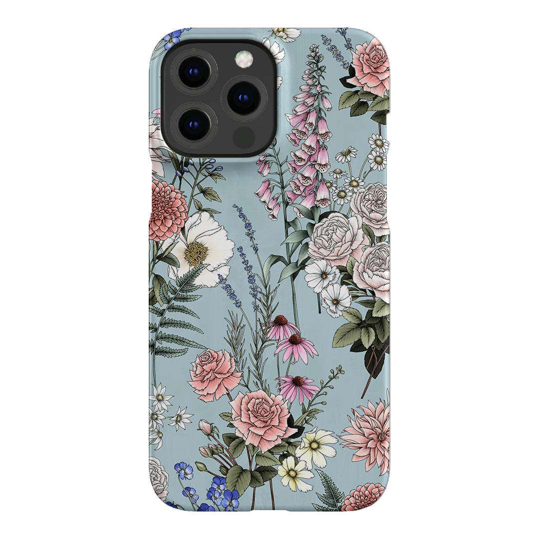 Garden Party Blue Printed Phone Cases iPhone 13 Pro Max / Snap by Typoflora - The Dairy