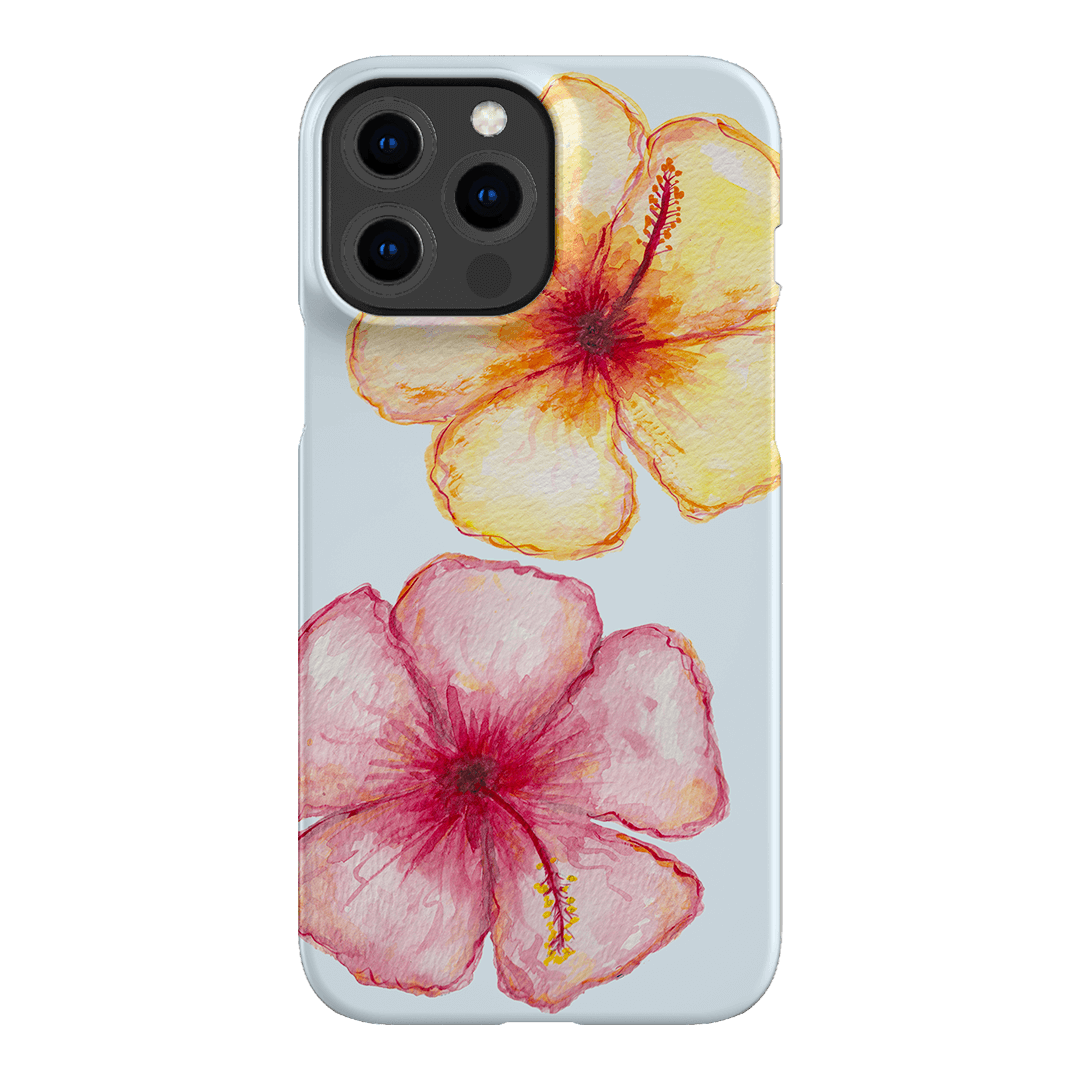 Hibiscus Flower Blue Printed Phone Cases iPhone 13 Pro Max / Snap by BG. Studio - The Dairy