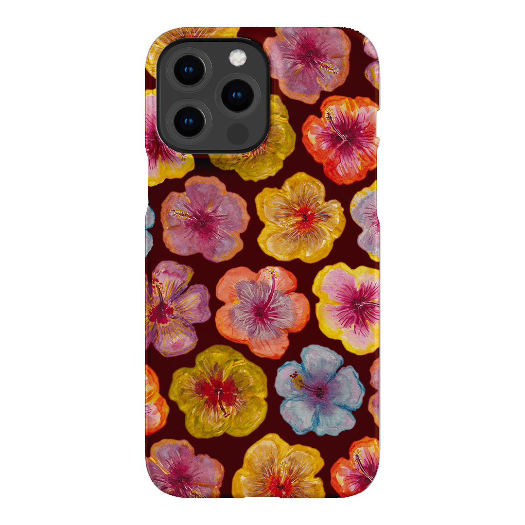 Hibiscus Holiday Rouge Printed Phone Cases iPhone 13 Pro Max / Snap by BG. Studio - The Dairy