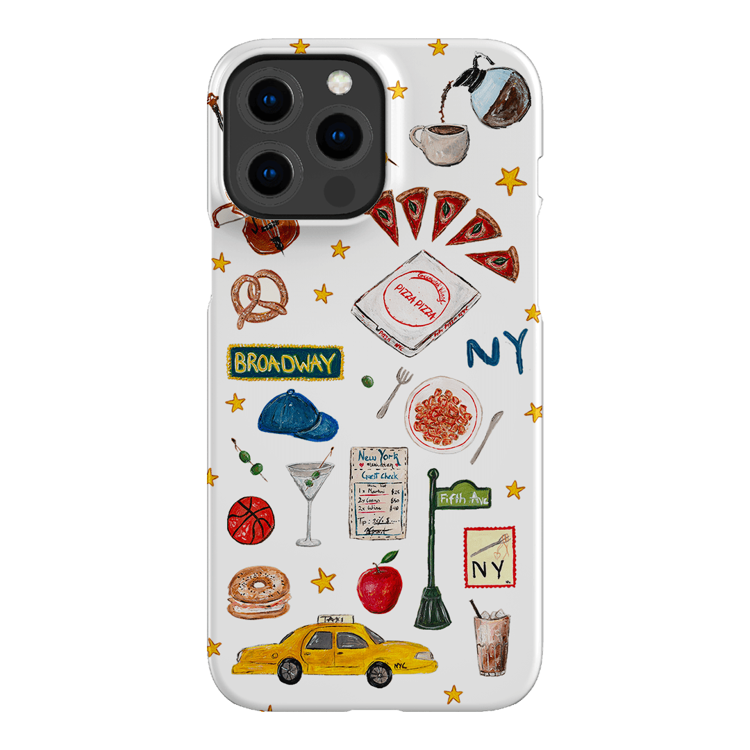 NYC White Printed Phone Cases iPhone 13 Pro Max / Snap by BG. Studio - The Dairy