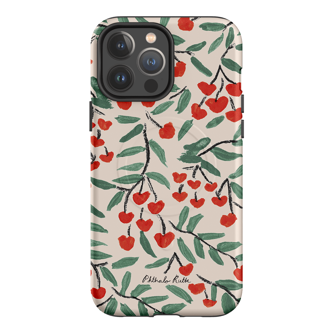 Cherry Love Printed Phone Cases iPhone 13 Pro Max / Armoured MagSafe by Phthalo Ruth - The Dairy
