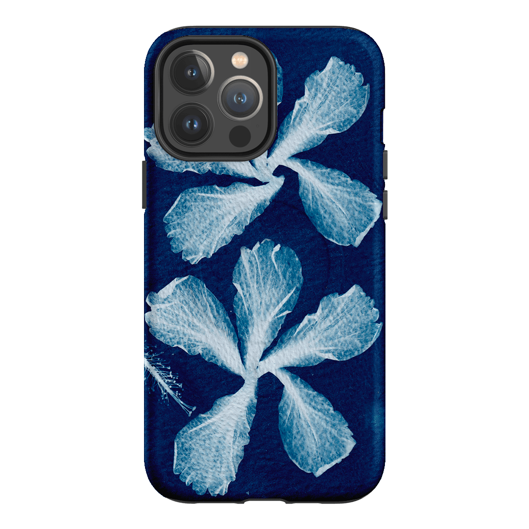 Hibiscus Cyanotype Printed Phone Cases iPhone 13 Pro Max / Armoured MagSafe by Sally Hungerford - The Dairy