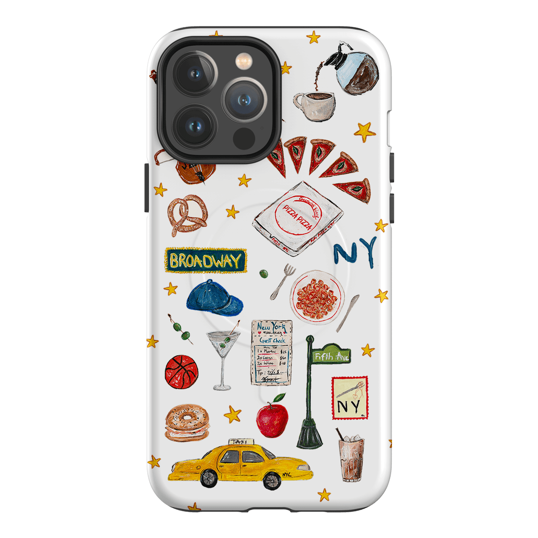 NYC White Printed Phone Cases iPhone 13 Pro Max / Armoured MagSafe by BG. Studio - The Dairy