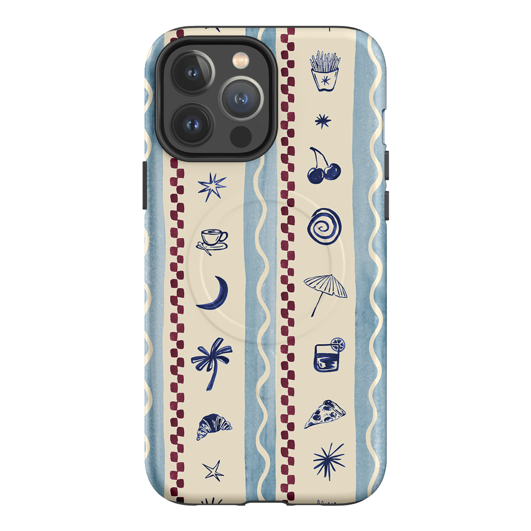 Summer Snacks Blue Printed Phone Cases iPhone 13 Pro Max / Armoured MagSafe by Charlie Taylor - The Dairy