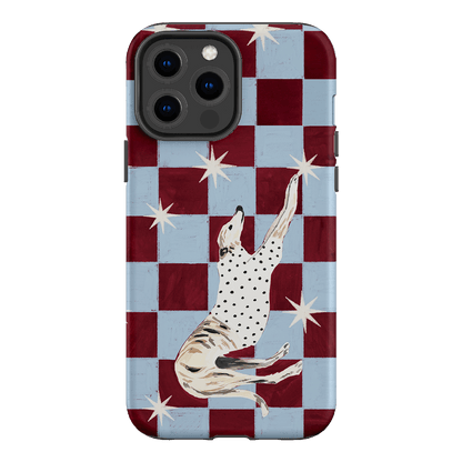 Check Greyhound Blue Printed Phone Cases iPhone 13 Pro Max / Armoured by Lisa Hu - The Dairy