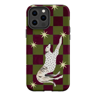 Check Greyhound Green Printed Phone Cases iPhone 13 Pro Max / Armoured by Lisa Hu - The Dairy