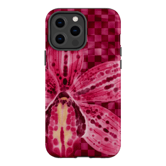 Check Orchid Printed Phone Cases iPhone 13 Pro Max / Armoured by Sally Hungerford - The Dairy