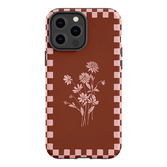 Dahlia Check Printed Phone Cases iPhone 13 Pro Max / Armoured by Typoflora - The Dairy