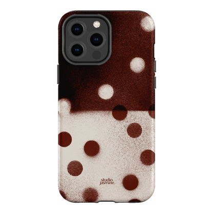 Espresso Polka Dot Printed Phone Cases iPhone 13 Pro Max / Armoured by Jasmine Dowling - The Dairy