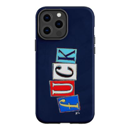 Lil Fcks Blue Printed Phone Cases iPhone 13 Pro Max / Armoured by Margarbs Art - The Dairy