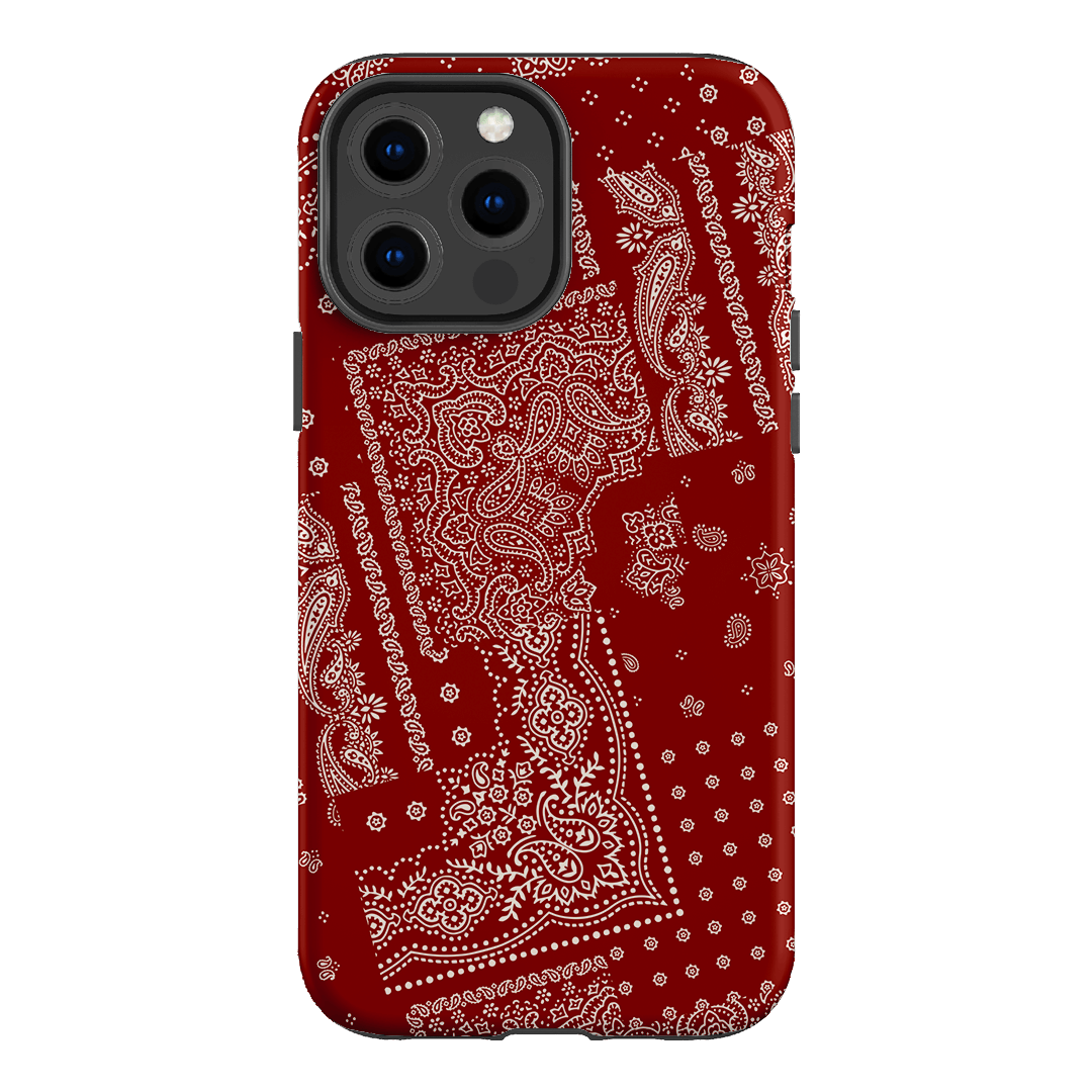 Paisley Crimson Printed Phone Cases iPhone 13 Pro Max / Armoured by The Dairy - The Dairy