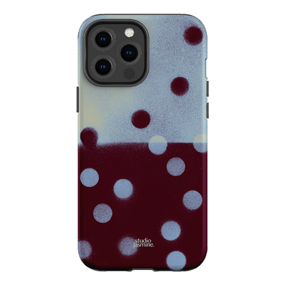Plum Polka Dot Printed Phone Cases iPhone 13 Pro Max / Armoured by Jasmine Dowling - The Dairy