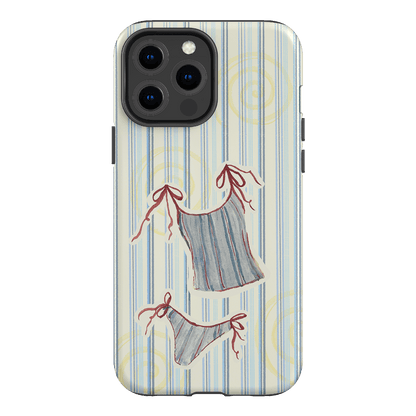 Stripe Tankini Printed Phone Cases iPhone 13 Pro Max / Armoured by Kayla Carr - The Dairy