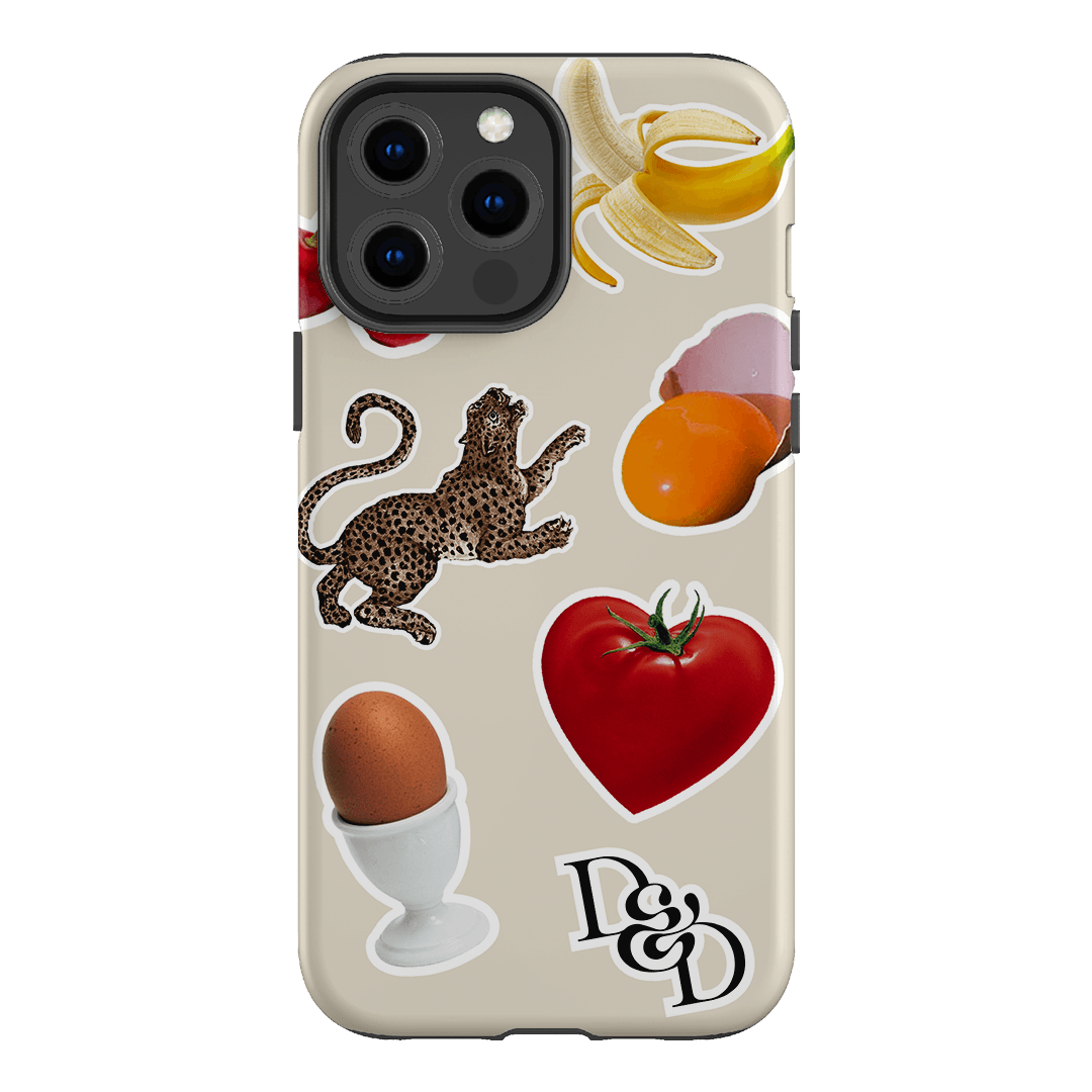 Sunday Stickers Cream Printed Phone Cases iPhone 13 Pro Max / Armoured by Desmond & Dempsey - The Dairy