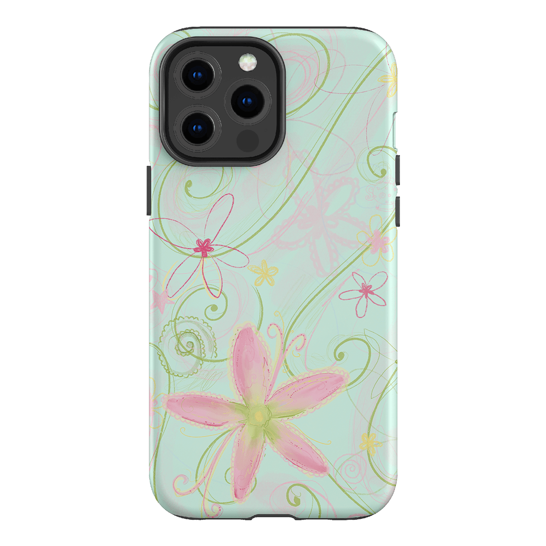 Swirl Blue Printed Phone Cases iPhone 13 Pro Max / Armoured by Kayla Carr - The Dairy