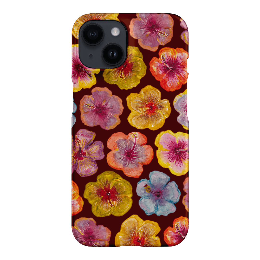Hibiscus Holiday Rouge Printed Phone Cases iPhone 14 / Snap by BG. Studio - The Dairy
