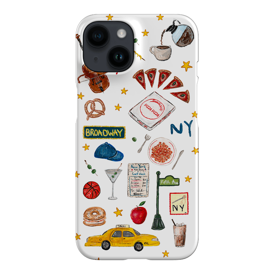 NYC White Printed Phone Cases iPhone 14 / Snap by BG. Studio - The Dairy