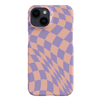 Wavy Check Lilac on Blush Matte Case Matte Phone Cases iPhone 14 / Armoured by The Dairy - The Dairy