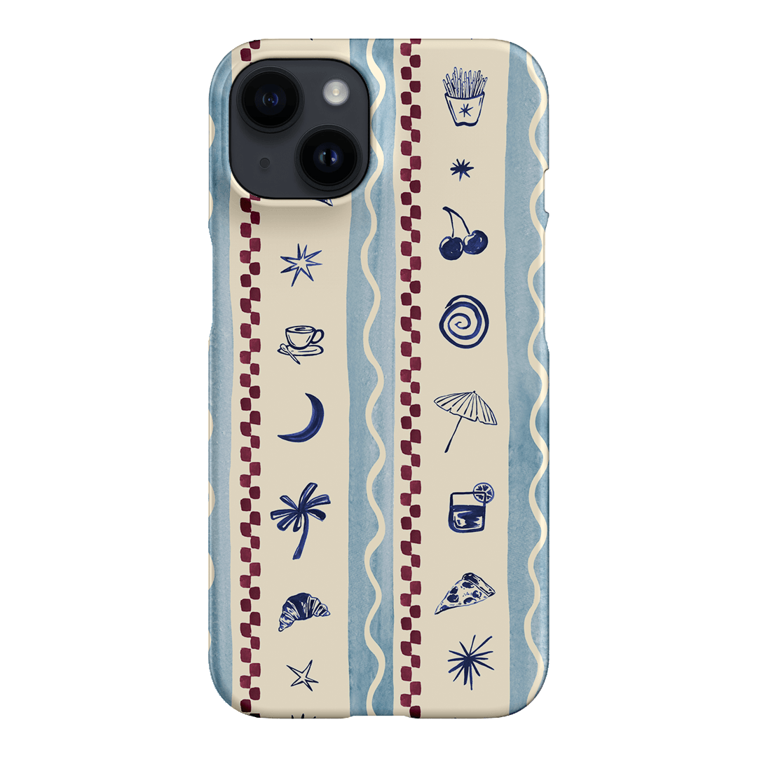 Summer Snacks Blue Printed Phone Cases iPhone 14 / Snap by Charlie Taylor - The Dairy