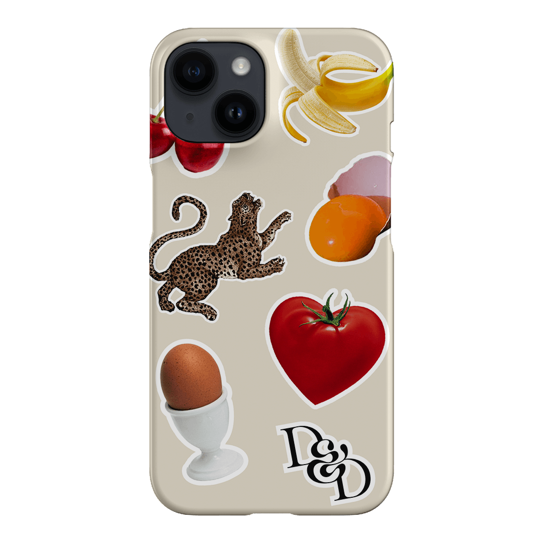 Sunday Stickers Cream Printed Phone Cases iPhone 14 / Snap by Desmond & Dempsey - The Dairy