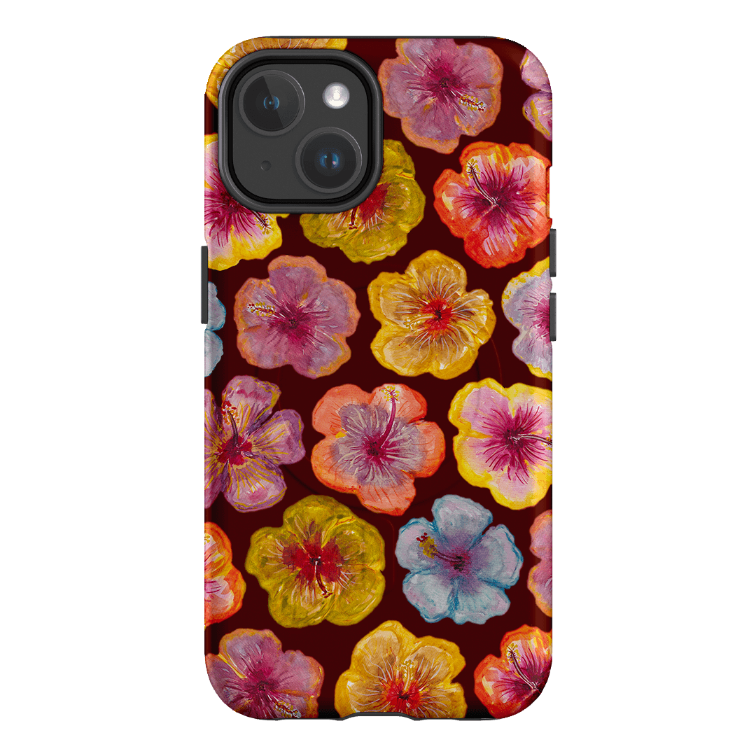 Hibiscus Holiday Rouge Printed Phone Cases iPhone 14 / Armoured MagSafe by BG. Studio - The Dairy