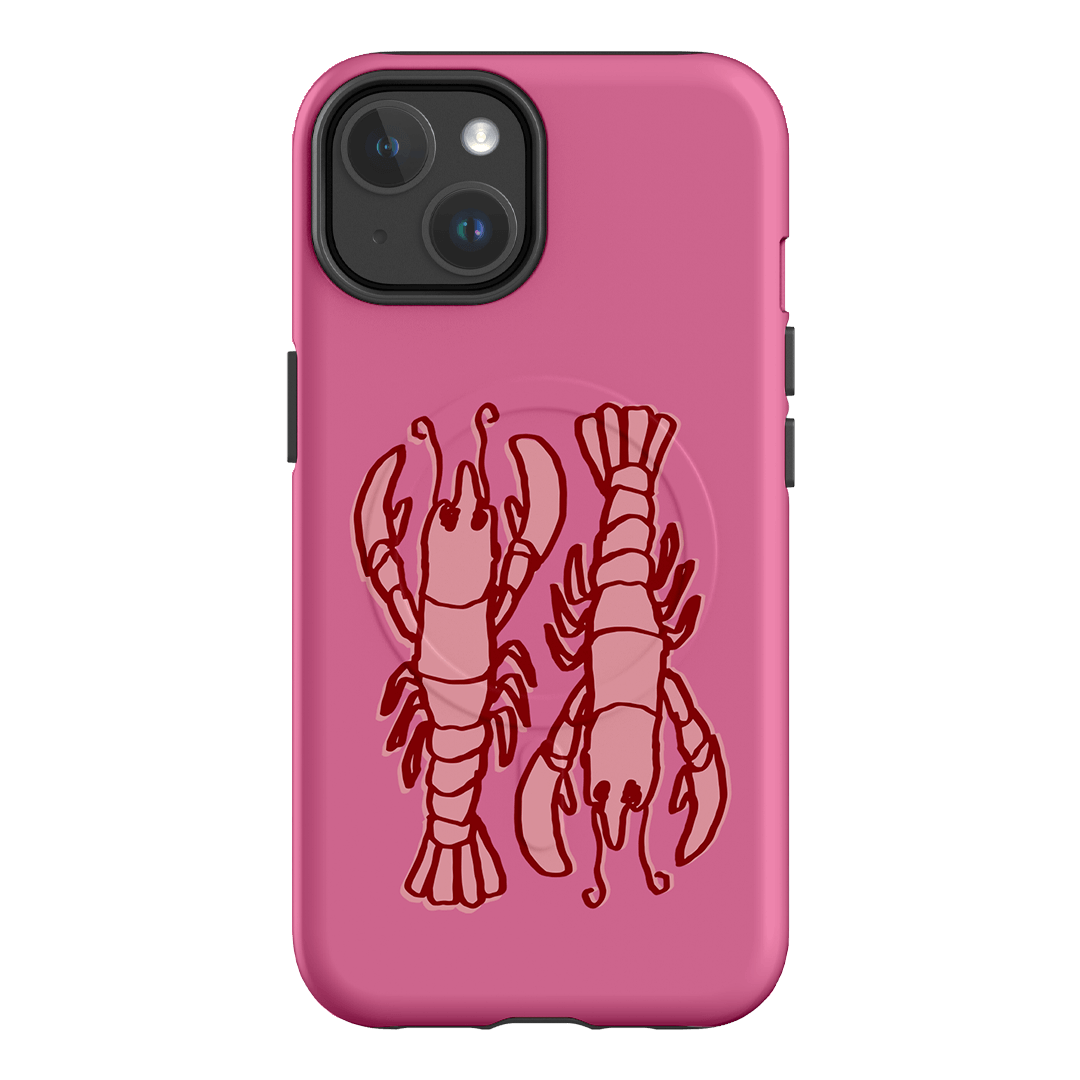 Lobster Love Pink Printed Phone Cases iPhone 14 / Armoured MagSafe by The Dairy - The Dairy