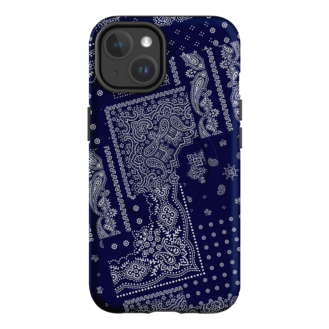 Paisley Indigo Printed Phone Cases iPhone 14 / Armoured MagSafe by The Dairy - The Dairy