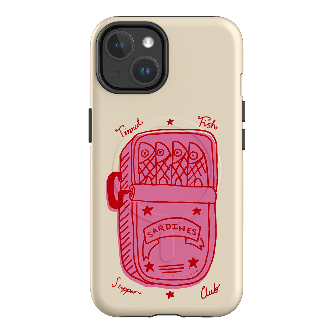 Sardine Social Red Printed Phone Cases iPhone 14 / Armoured MagSafe by The Dairy - The Dairy