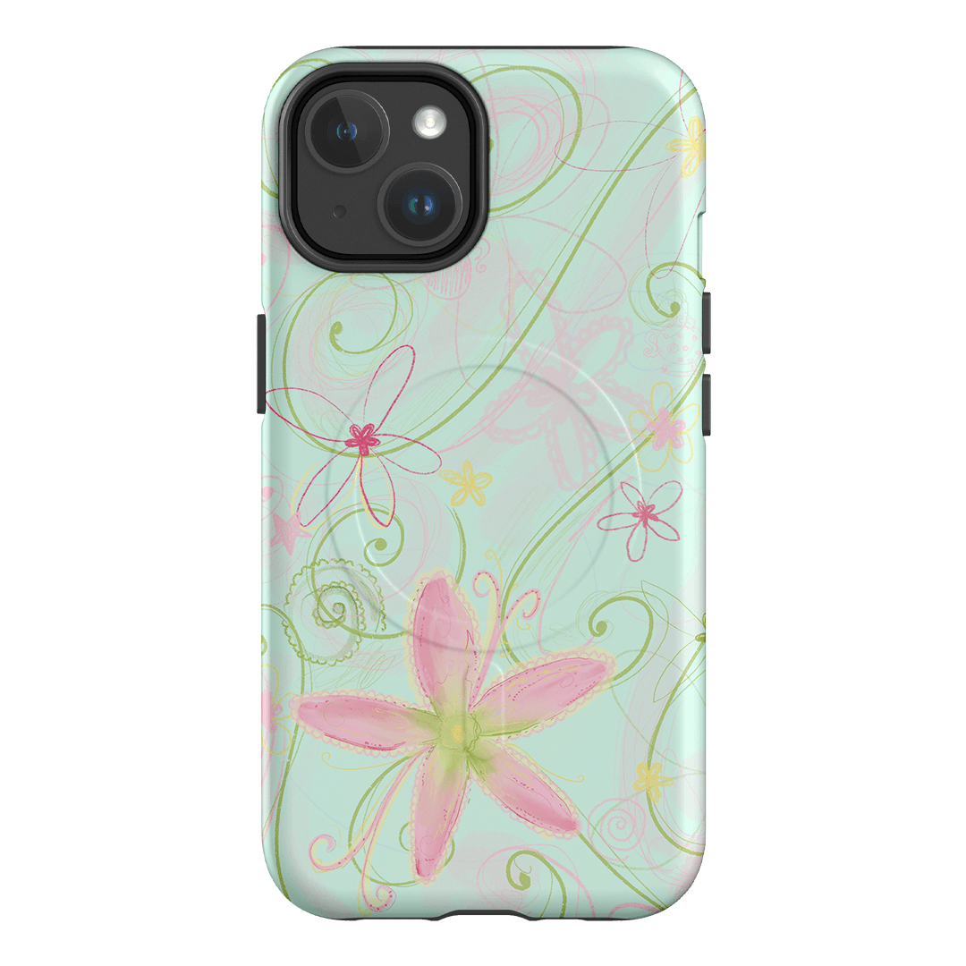 Swirl Blue Printed Phone Cases iPhone 14 / Armoured MagSafe by Kayla Carr - The Dairy