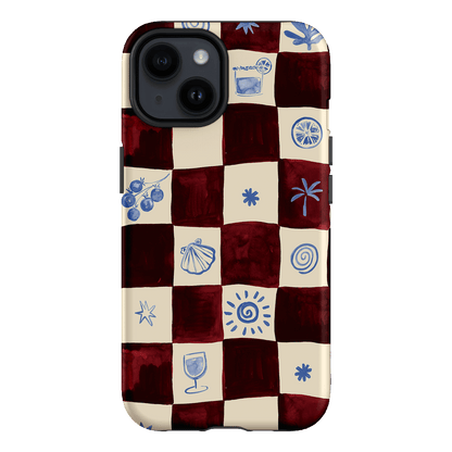 Afternoon Mezze Maroon Printed Phone Cases iPhone 14 / Armoured by Charlie Taylor - The Dairy
