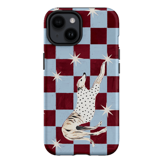 Check Greyhound Blue Printed Phone Cases iPhone 14 / Armoured by Lisa Hu - The Dairy