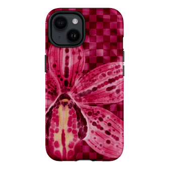 Check Orchid Printed Phone Cases iPhone 14 / Armoured by Sally Hungerford - The Dairy