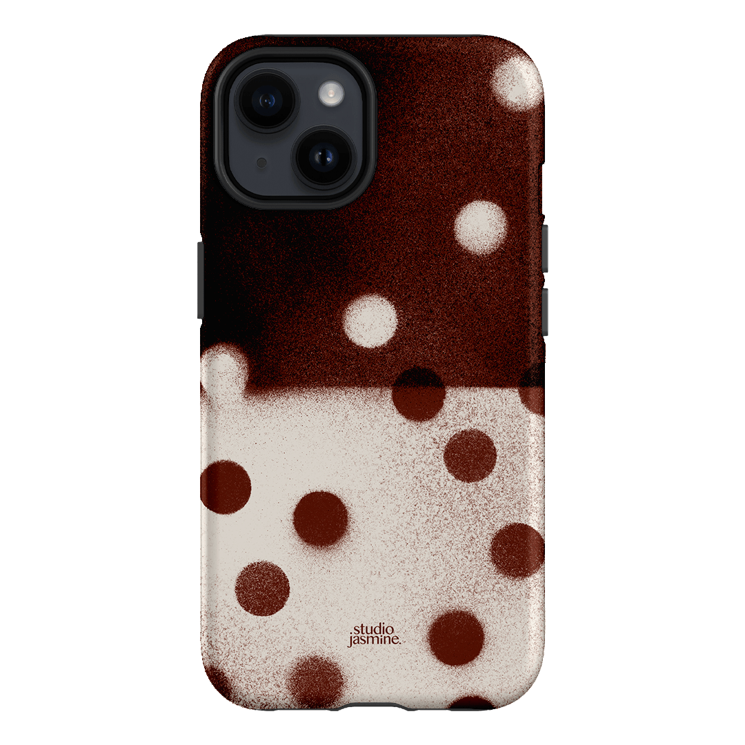 Espresso Polka Dot Printed Phone Cases iPhone 14 / Armoured by Jasmine Dowling - The Dairy