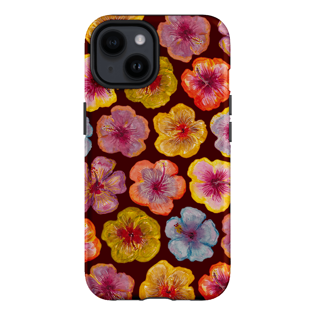 Hibiscus Holiday Rouge Printed Phone Cases iPhone 14 / Armoured by BG. Studio - The Dairy
