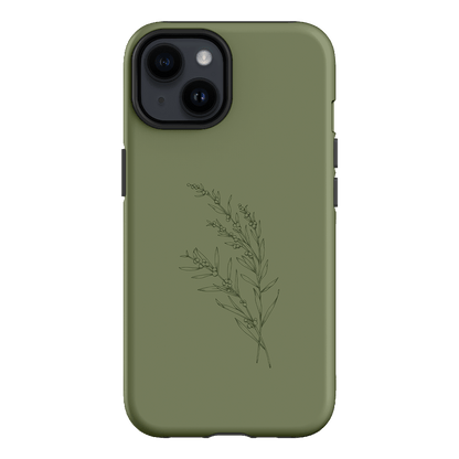 Khaki Wattle Printed Phone Cases by Typoflora - The Dairy