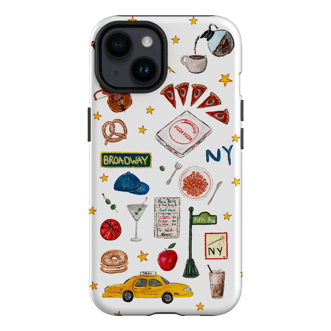 NYC White Printed Phone Cases iPhone 14 / Armoured by BG. Studio - The Dairy