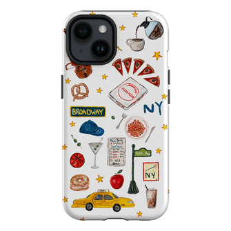 NYC White Printed Phone Cases iPhone 14 / Armoured by BG. Studio - The Dairy