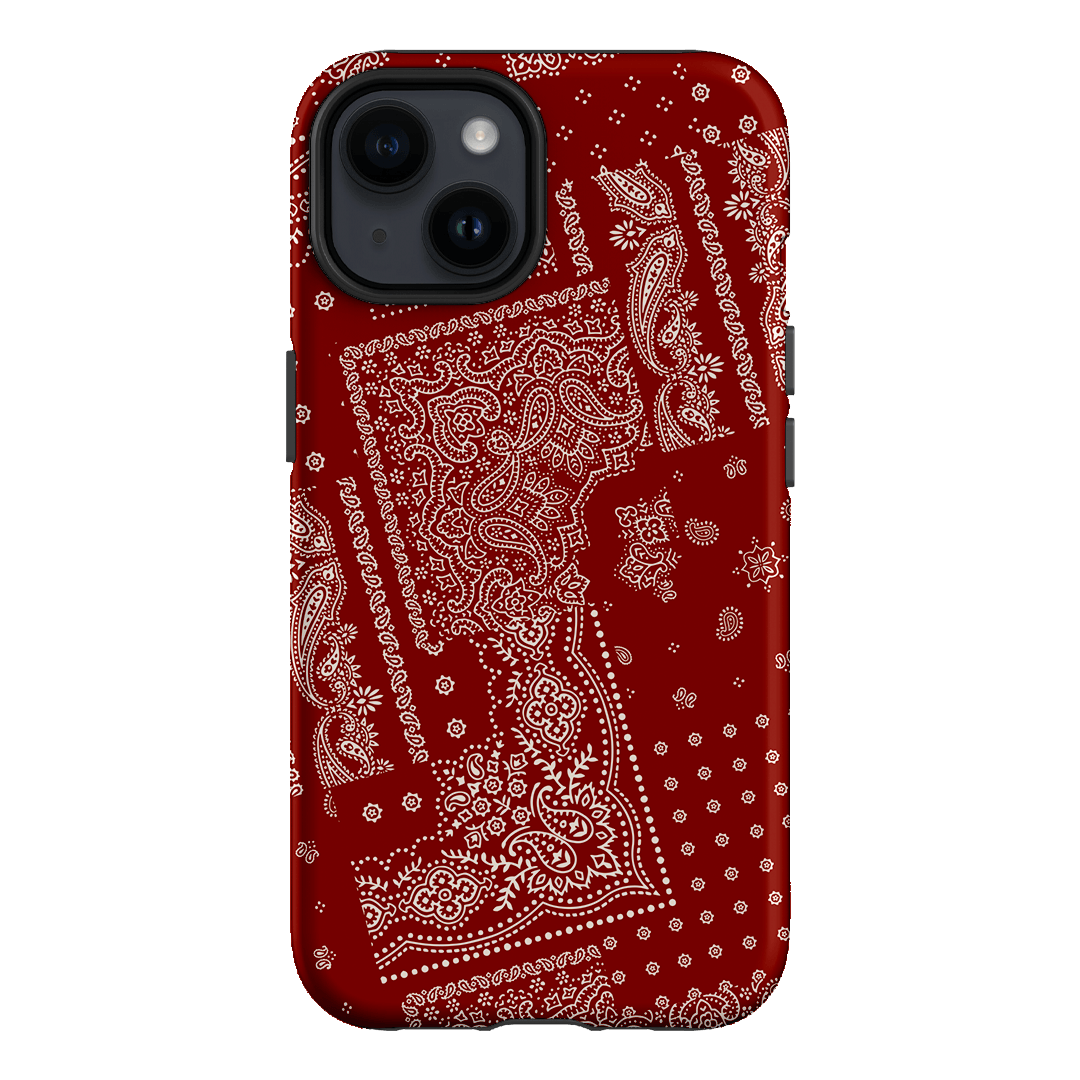 Paisley Crimson Printed Phone Cases iPhone 14 / Armoured by The Dairy - The Dairy