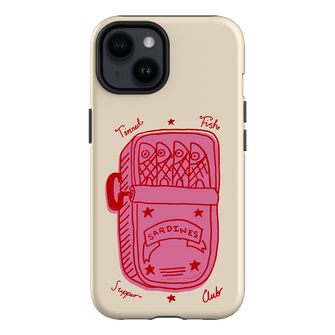 Sardine Social Red Printed Phone Cases iPhone 14 / Armoured by The Dairy - The Dairy