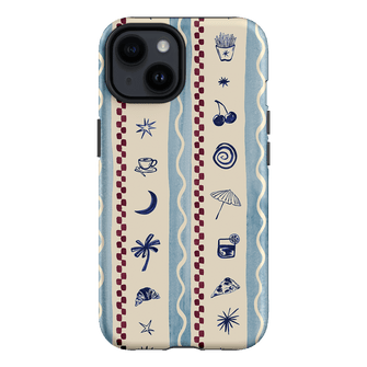 Summer Snacks Blue Printed Phone Cases iPhone 14 / Armoured by Charlie Taylor - The Dairy
