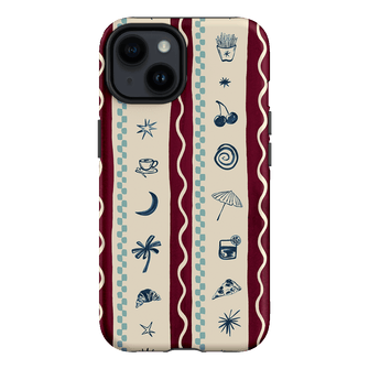 Summer Snacks Burgundy Printed Phone Cases iPhone 14 / Armoured by Charlie Taylor - The Dairy