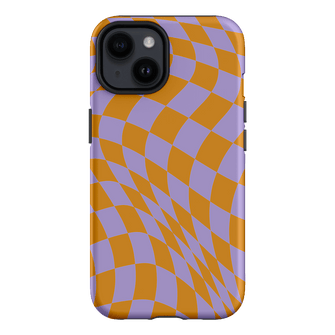 Wavy Check Orange on Lilac Matte Case - The Dairy
